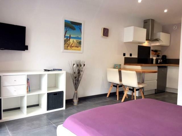 Plage A 400 M Studio Tout Confort Terrasse Clim Parking イエール エクステリア 写真